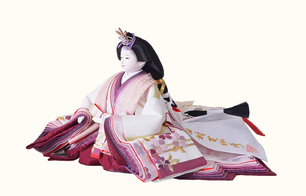 紫桜に金霞刺繍親王飾り｜愛知県下最大級「人形のかに江」