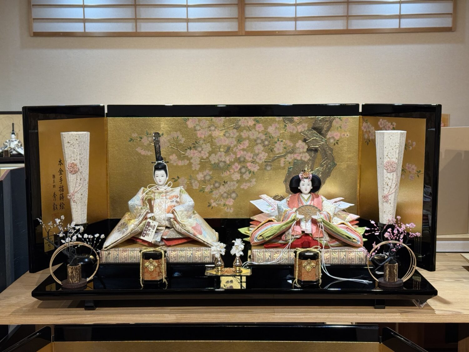 小出松寿作　西陣織袋帯　親王飾りの画像